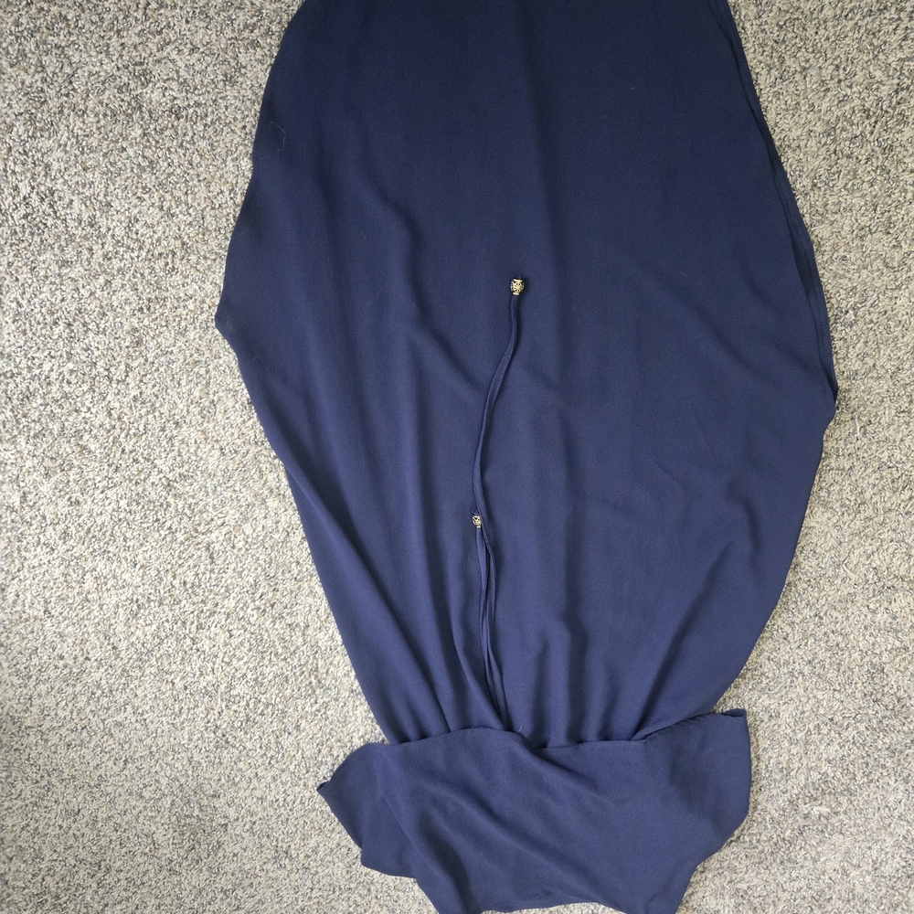 New Look Navy Drawstring Waist Sleeveless Top